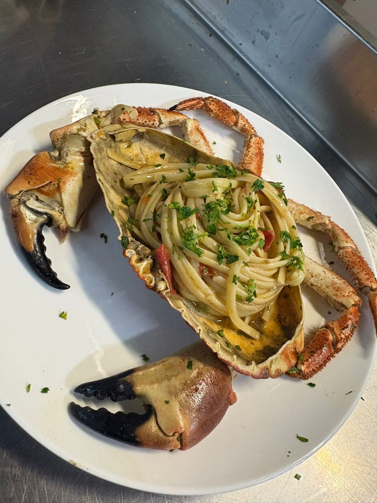 Spaghetti al granchio